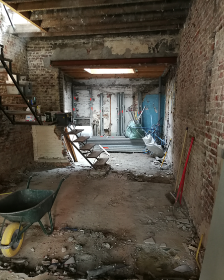 Voor traphal rijwoning centrum Gent