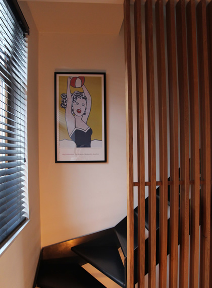 Trap met houten raster in rijwoning Gent